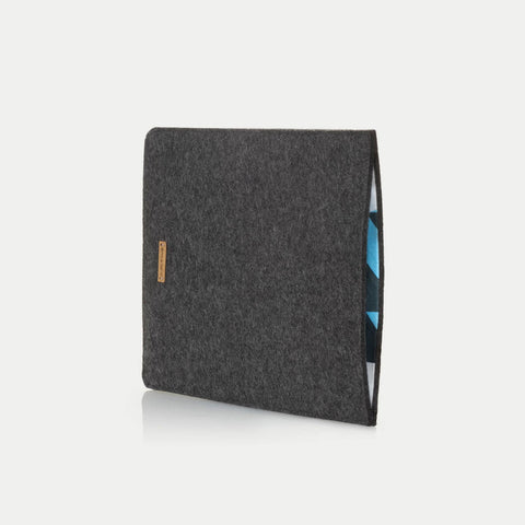 Hoesje voor Galaxy Tab A9 | gemaakt van vilt en biologisch katoen | antraciet - vormen | Model "LET"