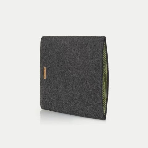 Case voor iPad Mini - 5e generatie | gemaakt van vilt en biologisch katoen | antraciet - strepen | Model "LET"