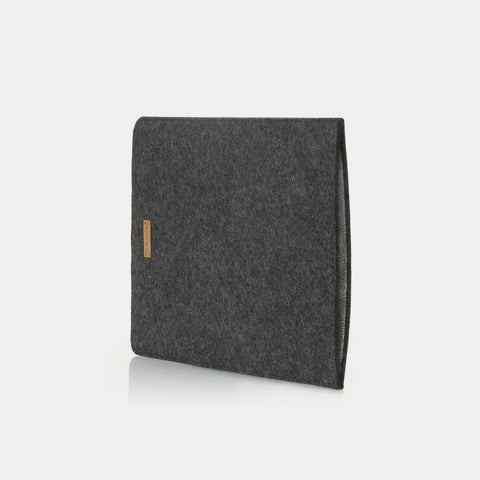 Case voor iPad Air - 5e generatie | gemaakt van vilt en biologisch katoen | antraciet - sporen | Model "LET"
