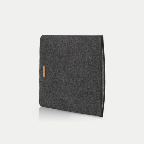 Hoesje voor Galaxy Tab S9 | gemaakt van vilt en biologisch katoen | antraciet - sporen | Model "LET"