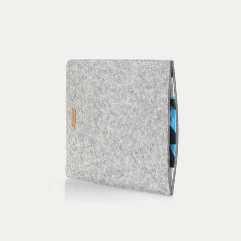 Hoes voor iPad Pro 12,9" - 5e Gen | gemaakt van vilt en biologisch katoen | lichtgrijs - vormen | Model "LET"