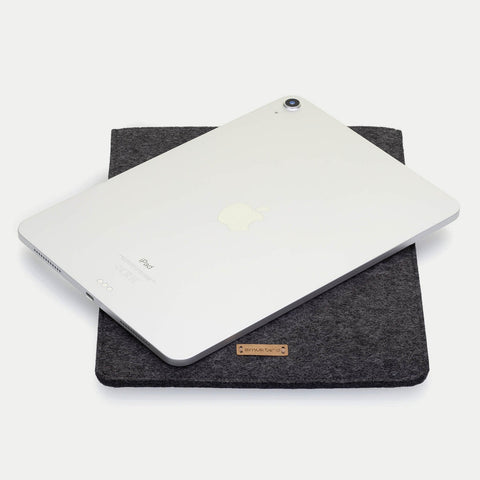 Hoesje voor Galaxy Tab S9 | gemaakt van vilt en biologisch katoen | antraciet - kleurrijk | Model "LET"