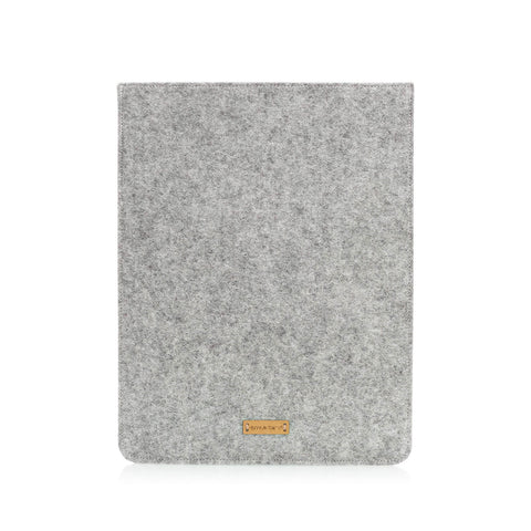 Hoesje voor Galaxy Tab S8 Ultra | gemaakt van vilt en biologisch katoen | lichtgrijs - strepen | Model "LET"