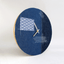 Wanduhr Wabi Sabi Denim rond 30 cm | Denim - goud | Ontwerp: Fukuoka