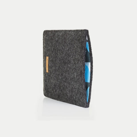 Tas voor Tolino Shine 4 | gemaakt van vilt en biologisch katoen | antraciet - vormen | Model "LET"
