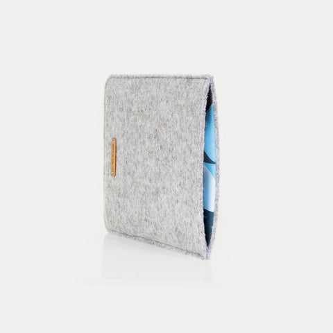 Hoes voor Kindle Paperwhite 6.8 inch | gemaakt van vilt en biologisch katoen | lichtgrijs - vormen | Model "LET"