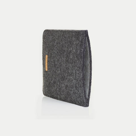 Tas voor Tolino Shine 4 | gemaakt van vilt en biologisch katoen | antraciet - sporen | Model "LET"