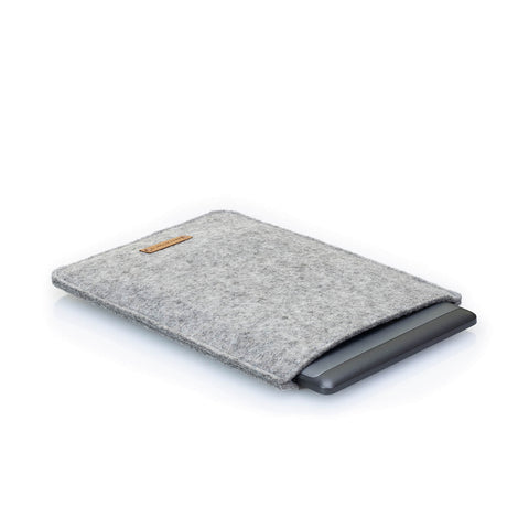 Tas voor Kobo Libra H2O | gemaakt van vilt en biologisch katoen | lichtgrijs - vormen | Model "LET"